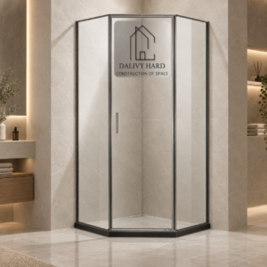 Cabin tắm cửa mở trục quay 135°